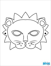Çocuklar İçin  Aslan Hazır Maske Şablonları 